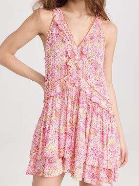 Poupette St Barth Mae V Mini Dress  - L